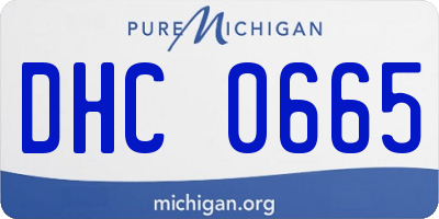 MI license plate DHC0665