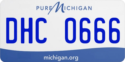 MI license plate DHC0666