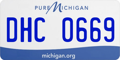 MI license plate DHC0669