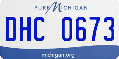 MI license plate DHC0673