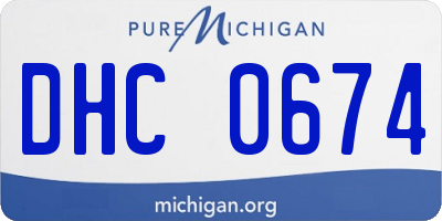 MI license plate DHC0674