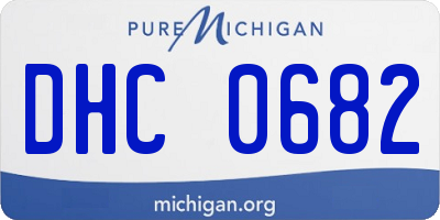 MI license plate DHC0682