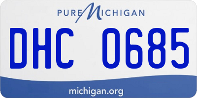 MI license plate DHC0685
