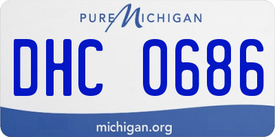 MI license plate DHC0686