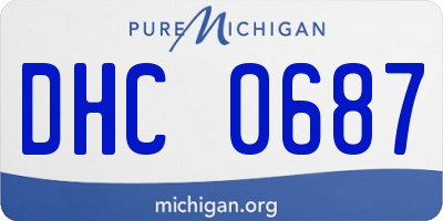 MI license plate DHC0687