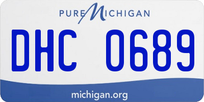 MI license plate DHC0689