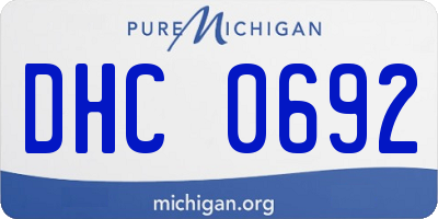 MI license plate DHC0692