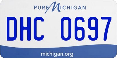 MI license plate DHC0697