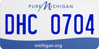 MI license plate DHC0704
