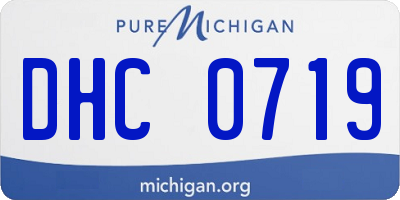 MI license plate DHC0719