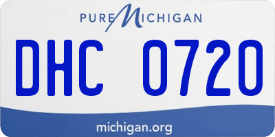 MI license plate DHC0720