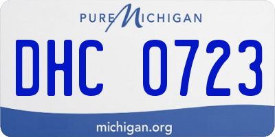 MI license plate DHC0723
