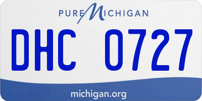 MI license plate DHC0727
