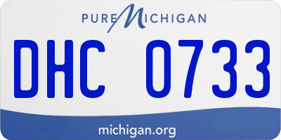 MI license plate DHC0733