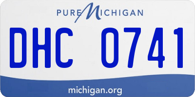 MI license plate DHC0741