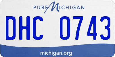 MI license plate DHC0743