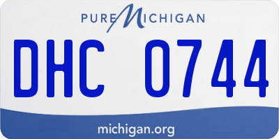 MI license plate DHC0744