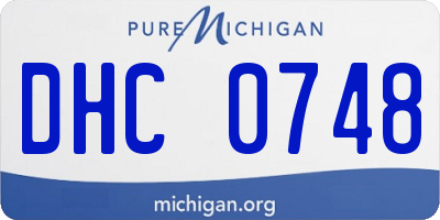 MI license plate DHC0748