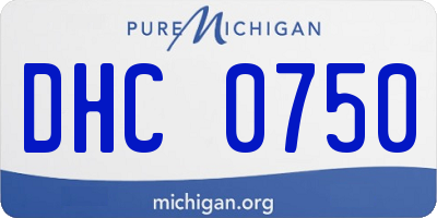 MI license plate DHC0750