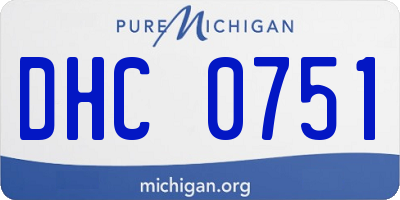 MI license plate DHC0751