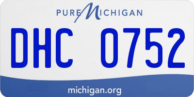 MI license plate DHC0752
