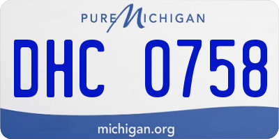 MI license plate DHC0758