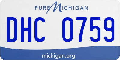 MI license plate DHC0759