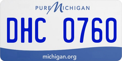 MI license plate DHC0760
