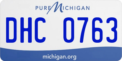 MI license plate DHC0763