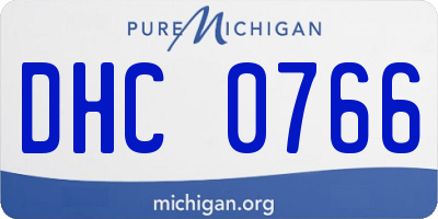 MI license plate DHC0766