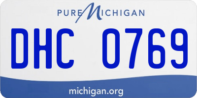 MI license plate DHC0769