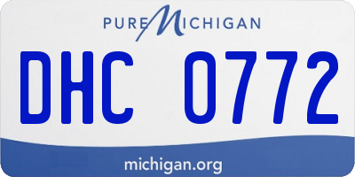 MI license plate DHC0772