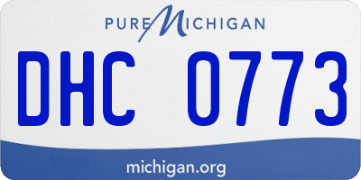 MI license plate DHC0773