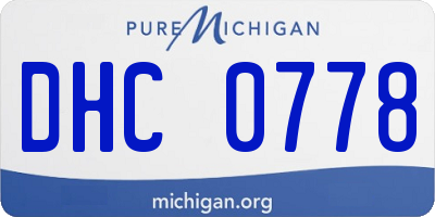 MI license plate DHC0778