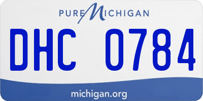 MI license plate DHC0784