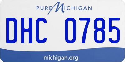 MI license plate DHC0785
