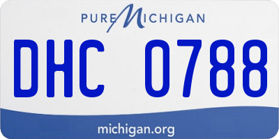 MI license plate DHC0788