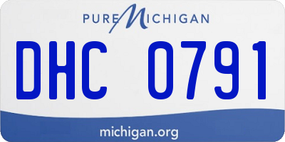 MI license plate DHC0791
