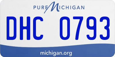 MI license plate DHC0793