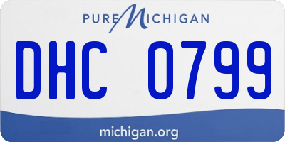 MI license plate DHC0799