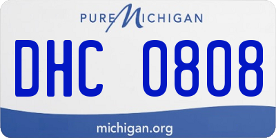 MI license plate DHC0808