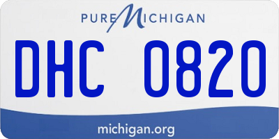 MI license plate DHC0820