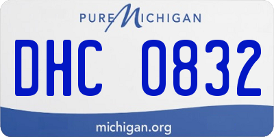 MI license plate DHC0832