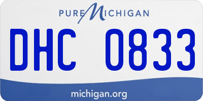 MI license plate DHC0833