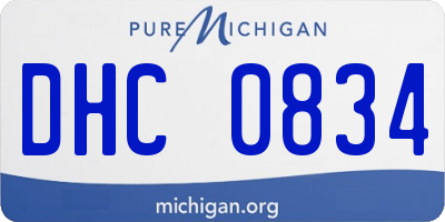 MI license plate DHC0834