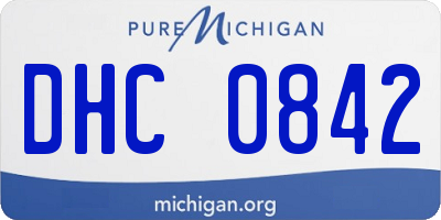 MI license plate DHC0842