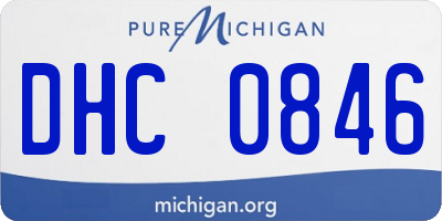 MI license plate DHC0846