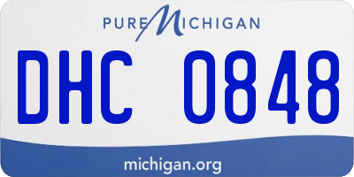 MI license plate DHC0848