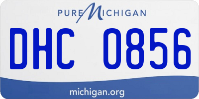 MI license plate DHC0856