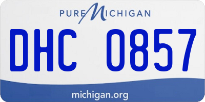 MI license plate DHC0857